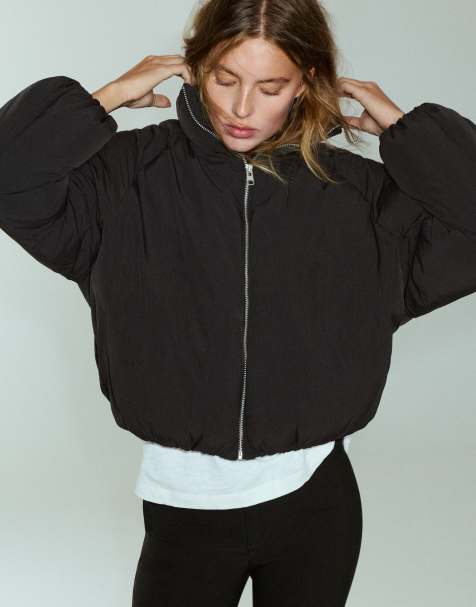 Pull&Bear doudoune à col montant noire - view 1