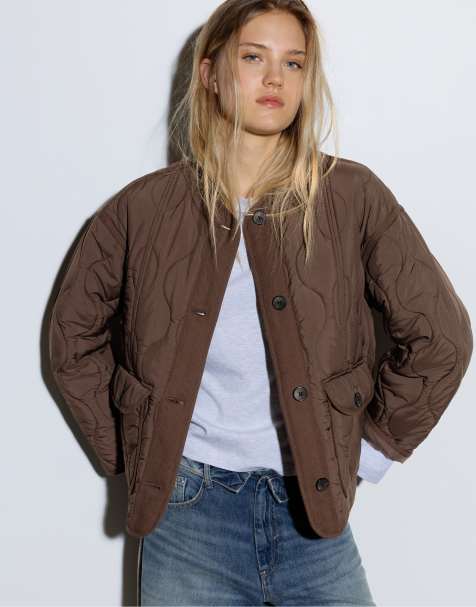 Pull&Bear doudoune avec poches marron - view 1