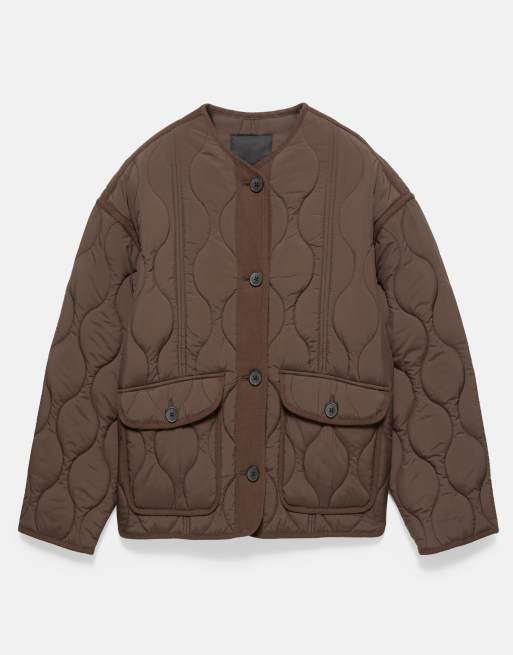 Pull&Bear doudoune avec poches marron, 4 de 6