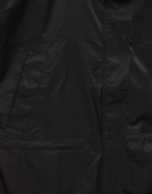 Pull&Bear Drawstring waist jacket in black, 6 of 7