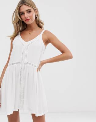 pull and bear white dress