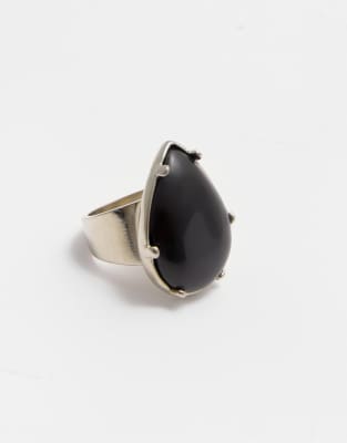 Pull&Bear - Druppelvormige ring in zilver