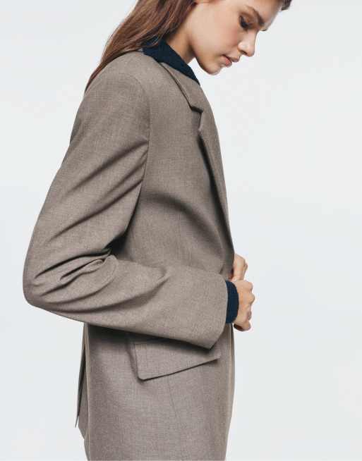 Pull&Bear dubbelknäppt kavaj i mink, 5 av 6