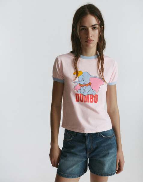 Pull&Bear Dumbo regular fit t-shirt i rosa - view 1