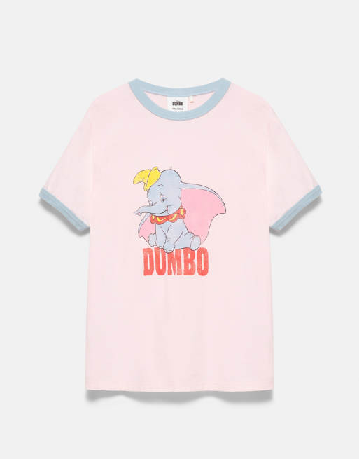 Pull&Bear Dumbo regular-fit T-shirt in roze, 6 van 7