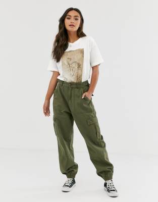 cargo pants graphic tee