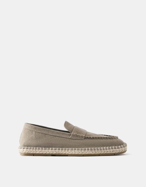 Pull&Bear - Ecrufarvede espadriller i jute, 2 af 4