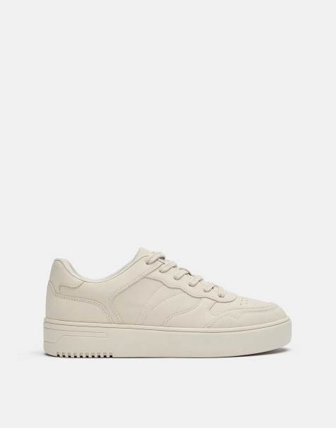 Pull&Bear - Ecrufarvede sneakers med chunky sål - view 1