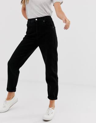 elastic waist black jeans