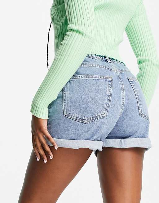 Light blue best sale mom shorts