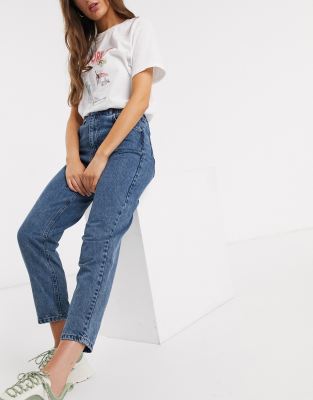 pull and bear elasticated mom jeans