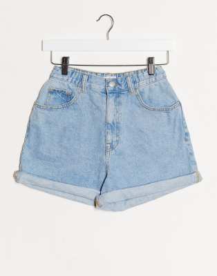 stretchy waist jean shorts