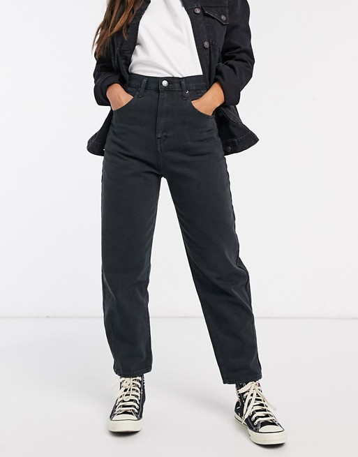Pull&Bear elasticated waist trousers in black