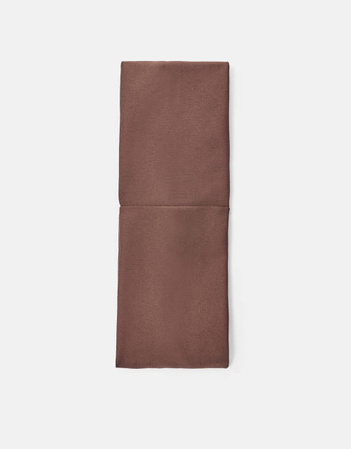 Pull&Bear – Elastisches Stirnband in Braun mit Knöpfen, 3 von 3