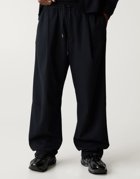 Pull&Bear - Elegante broek in marineblauw, deel van co-ord set - view 1