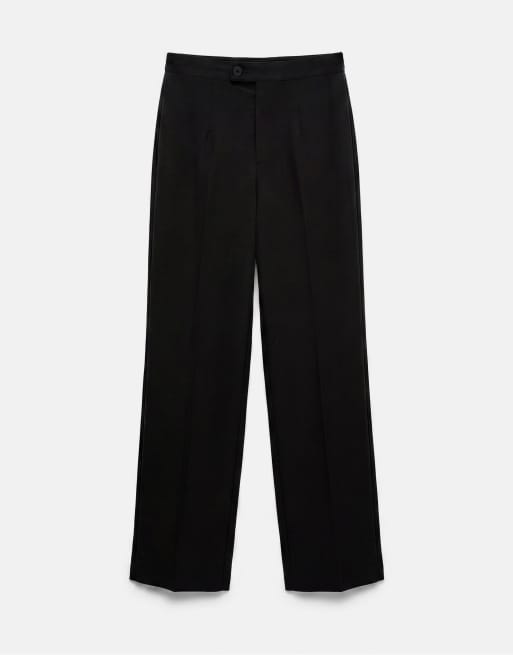 Pull&Bear – Elegante Hose in Schwarz mit hohem Bund, 6 von 7
