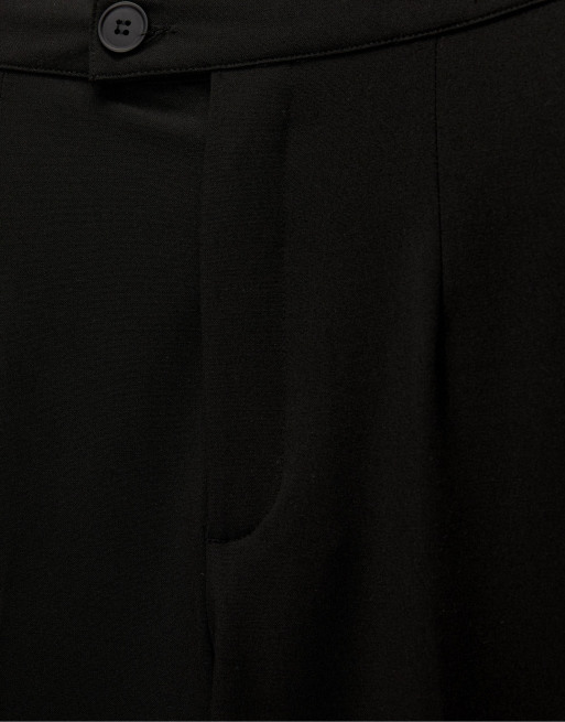 Pull&Bear – Elegante Hose in Schwarz mit hohem Bund, 7 von 7