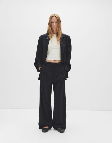 Pull&Bear – Elegante Nadelstreifenhose - view 1