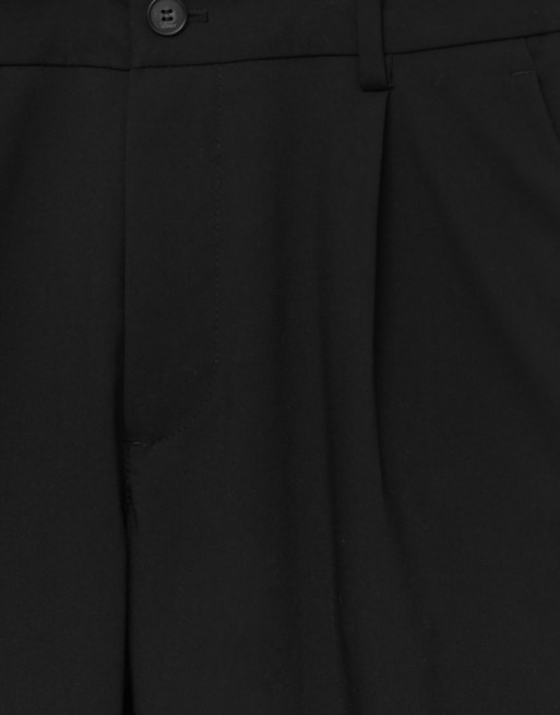 Pull&Bear - Elegante pantalon met wijde pijpen in zwart, 7 van 7