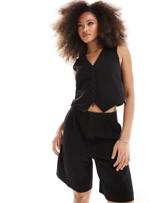 Pull&Bear – Elegante Weste in Schwarz