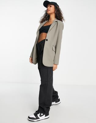 Pull & Bear - Eleganter Blazer in Grau