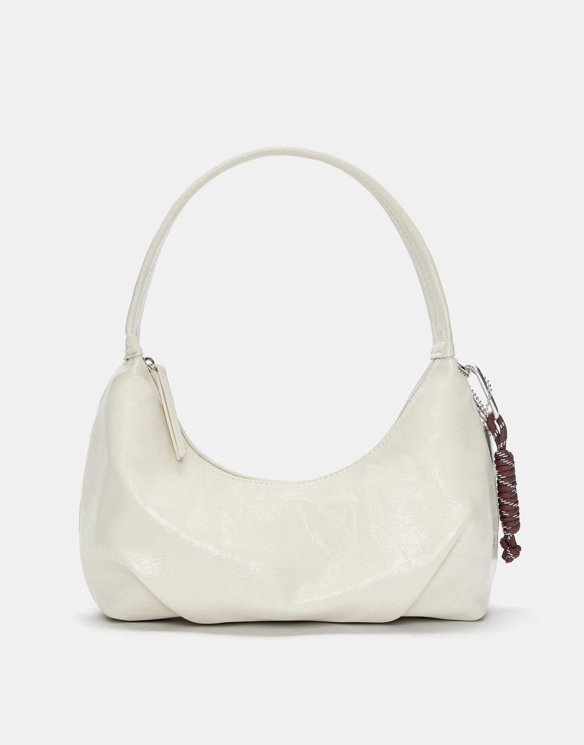 Pull&Bear embellished shoulder bag in ecru