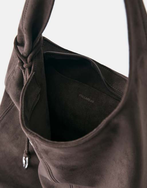 Pull&Bear Embellished tote bag in brown, 5 of 5