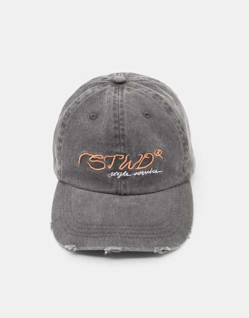 Pull&Bear Embroidered stwd license cap in grey