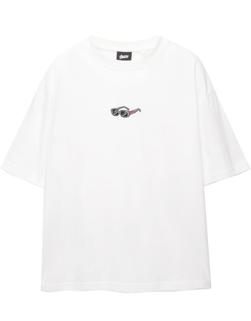 Pull&Bear embroidered STWD t-shirt in white