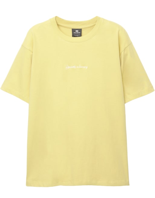 Pull&Bear embroidered t-shirt in olive