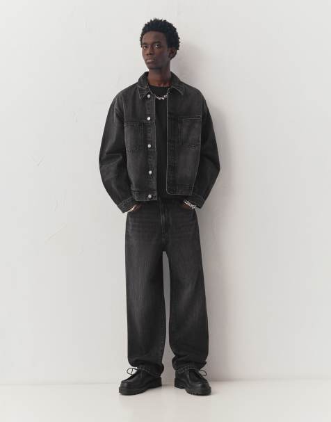 Pull&Bear - Ensemble en denim - Noir délavé - view 1