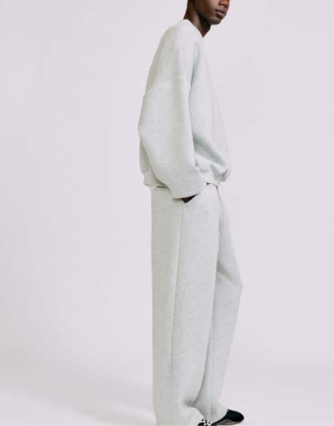 Pull&Bear - Ensemble en maille interlock - Gris chiné - view 1