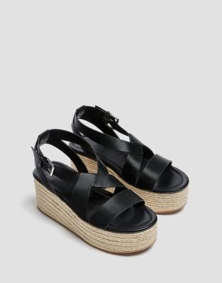 black wedge flatforms