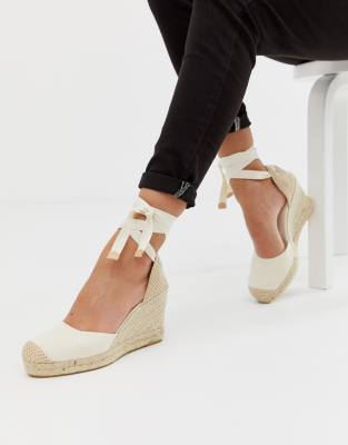 cream espadrille wedges