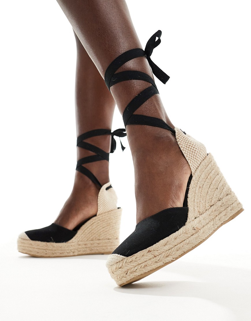 Pull & Bear espadrille wedge in natural-Neutral