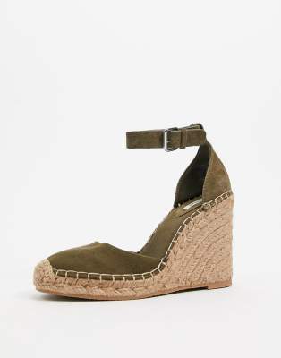 khaki espadrille wedges