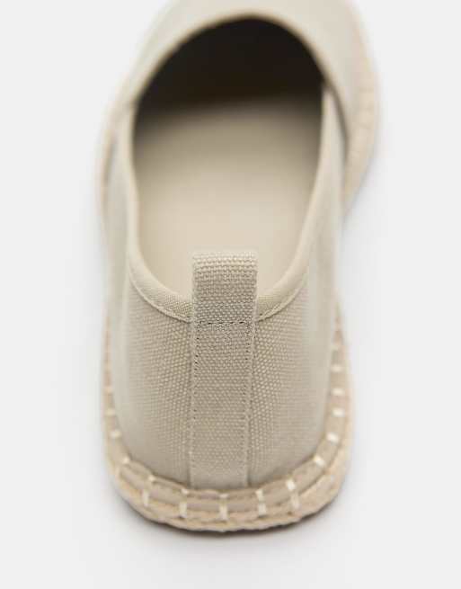 Pull&Bear - Espadrilles van jute in ecru, 2 van 4