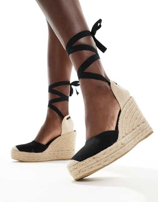 Pull&Bear – Espadryle na koturnie w naturalnym kolorze