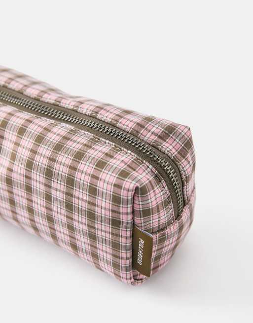 Pull&Bear Etui mit Karomuster in Pink, 3 von 4