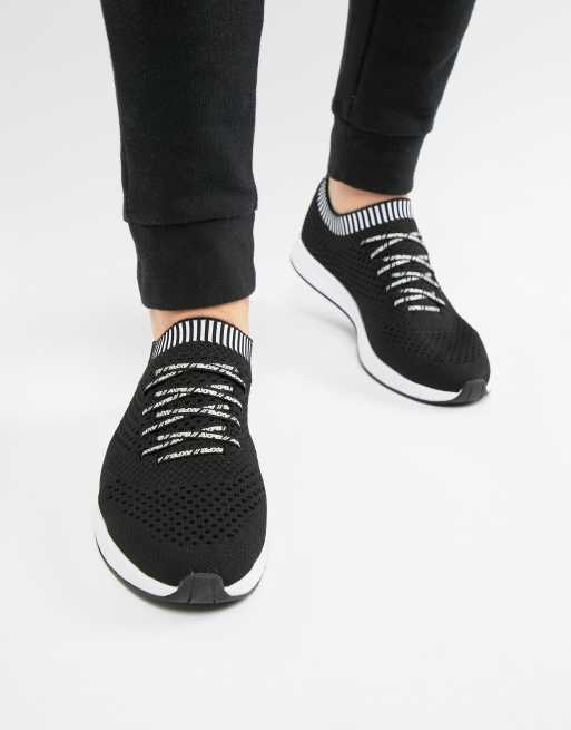 knitted pull on trainers