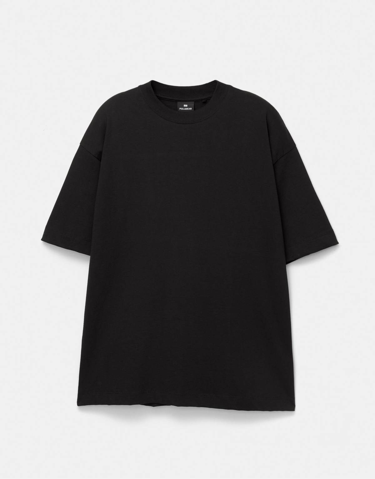 Pull&Bear Extra loose short sleeve t-shirt in black