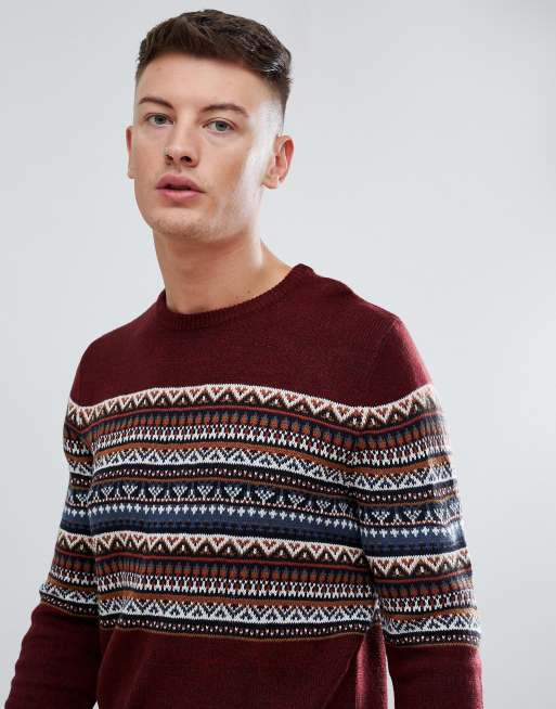 Burgundy fair outlet isle sweater