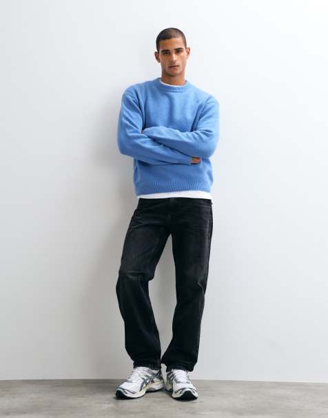 Pull&Bear - Falmede sorte jeans i vintage-stil med lige ben - view 1