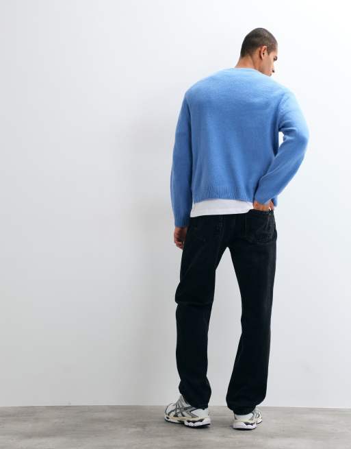 Pull&Bear - Falmede sorte jeans i vintage-stil med lige ben, 4 af 5