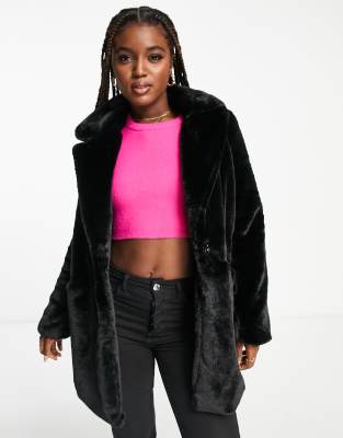 Thin faux fur jacket sale