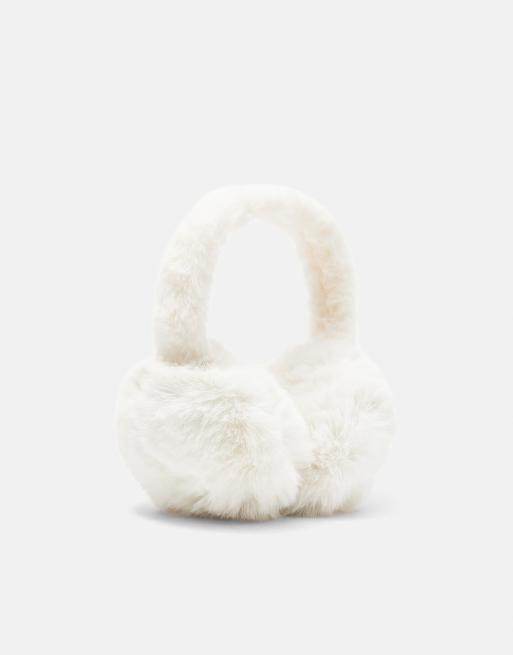 Pull&Bear Faux fur earmuffs in sand, 2 of 4