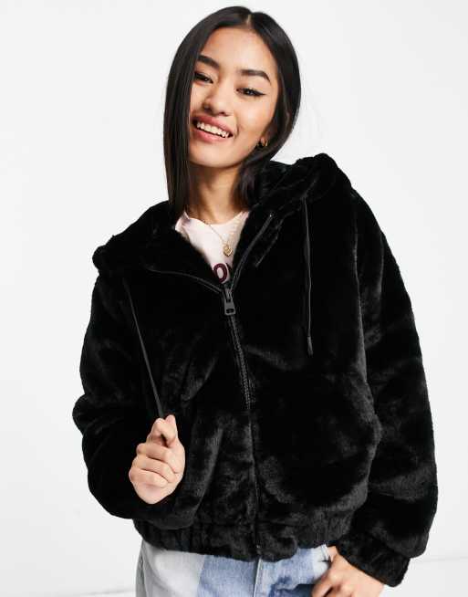 Pull&Bear Faux Fur Lined Bomber, $30, Asos