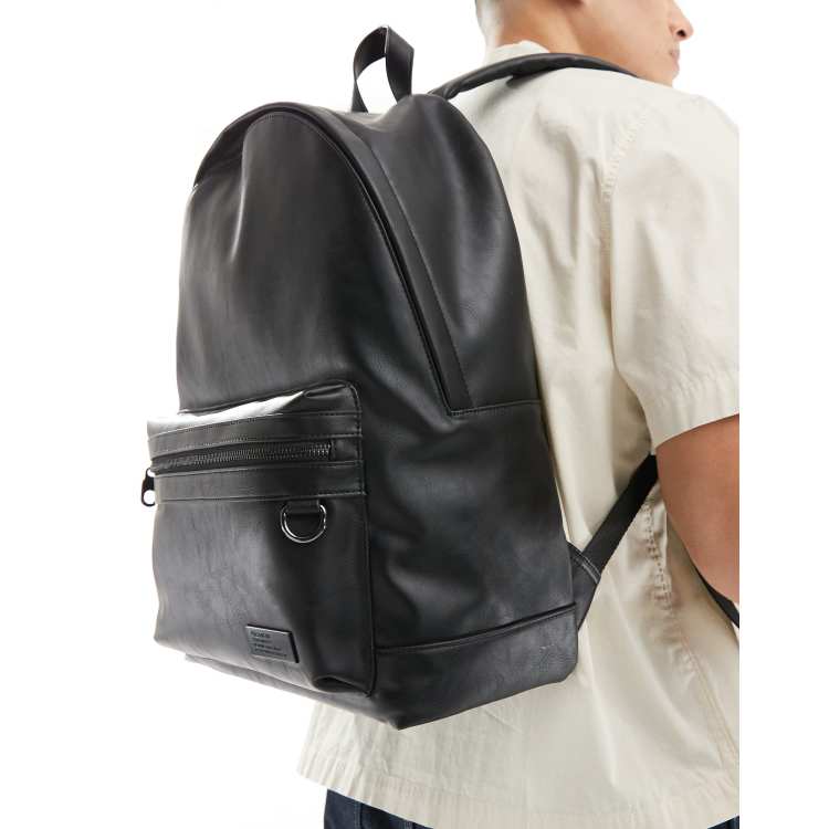 asos backpack in grain faux leather Ellington the Sloan Mini offers a smaller Pierre Black College Leather Backpack