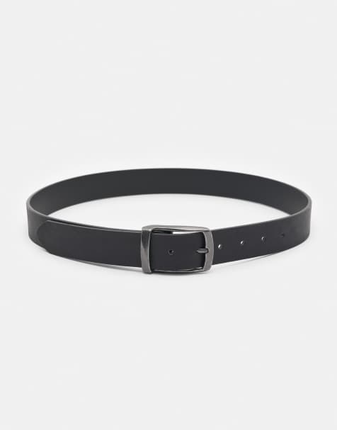 Pull&Bear Faux leather belt in black - view 1
