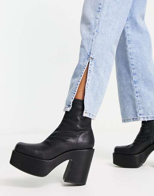 Pull and bear platform boots sale